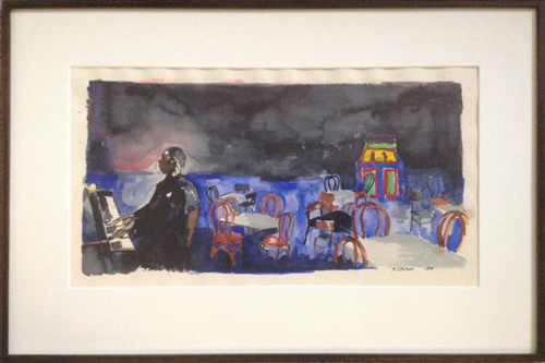 When a tree falls in the woods…, watercolor, 11”X20”, 1971